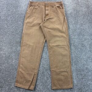 Vintage Dickies Carpenter Pants Mens 36x34 Brown Faded Heavy Canvas Distressed‎
